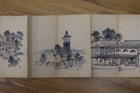 An album of Chinese paintings and a hand scroll